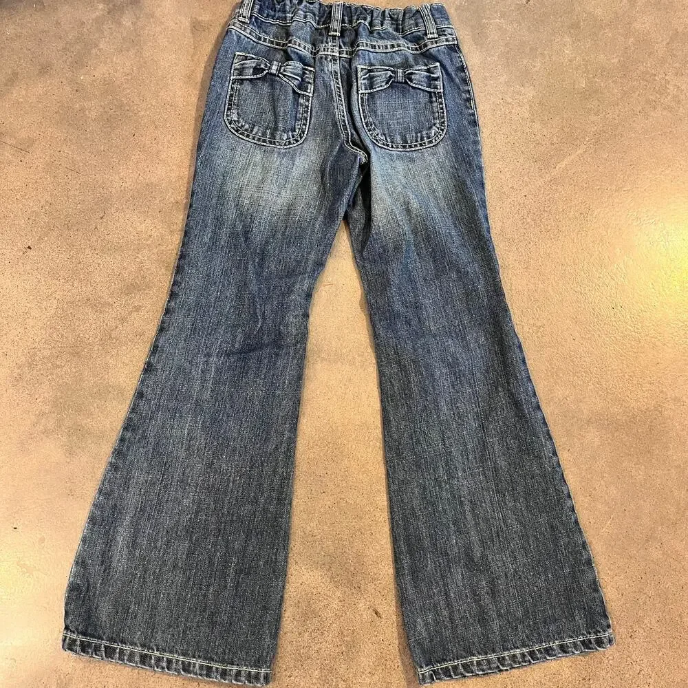 Gymboree Flare Denim Jeans cotton girls size 8 pants wide bell bottom